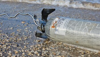 Restos del propulsor Super Heavy