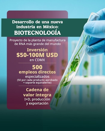 El producto es un hito para la biotecnología mexicana.
Crédito: X/ @SE_mx