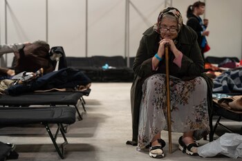 Una abuela ucraniana en un