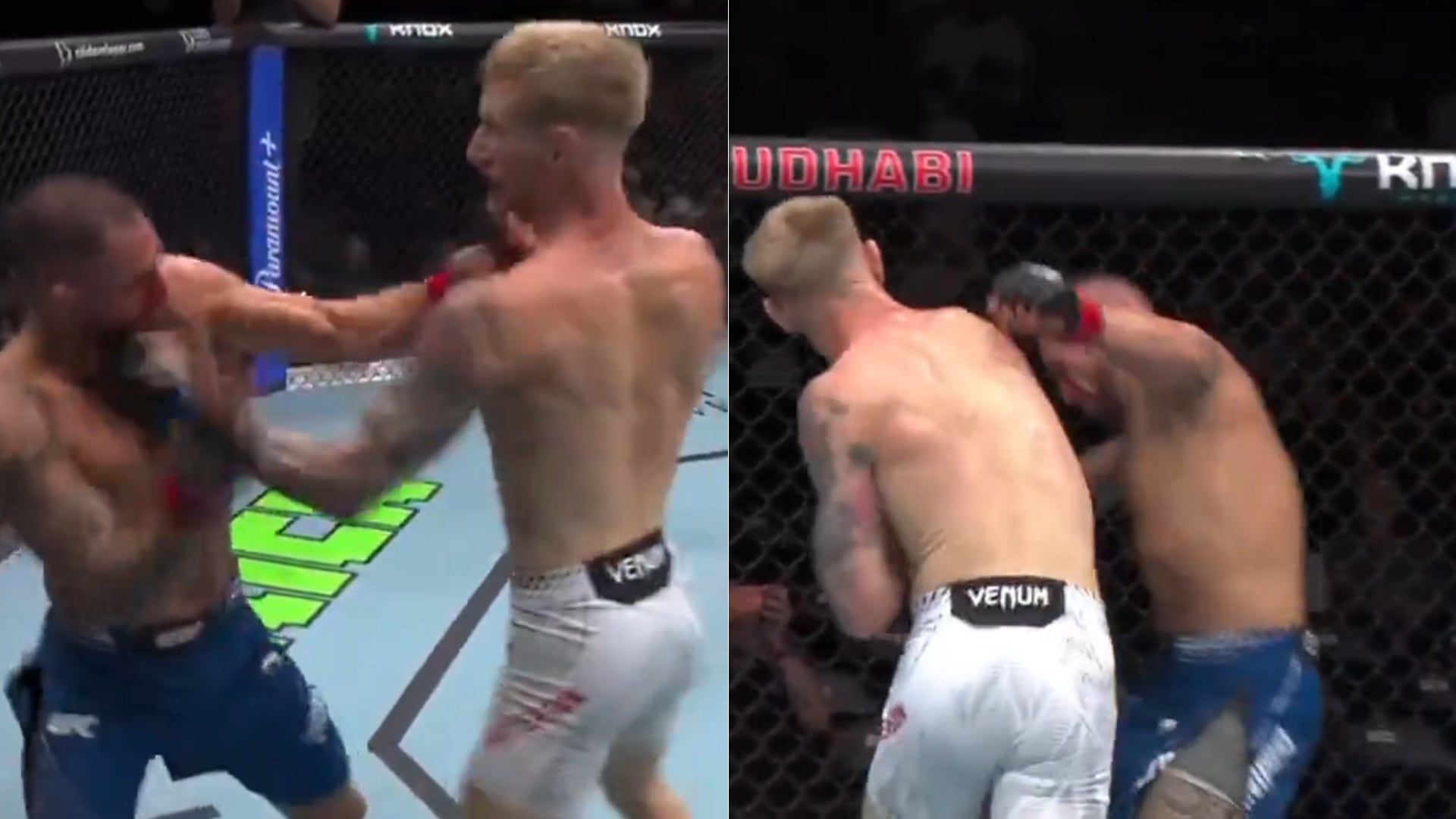 El legendario peleador argentino Santiago Ponzinibbio sufrió un duro KO en su regreso a la UFC