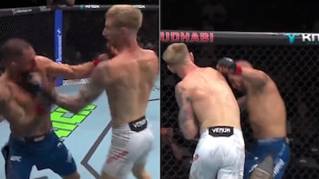 El legendario peleador argentino Santiago Ponzinibbio sufrió un duro KO en su regreso a la UFC