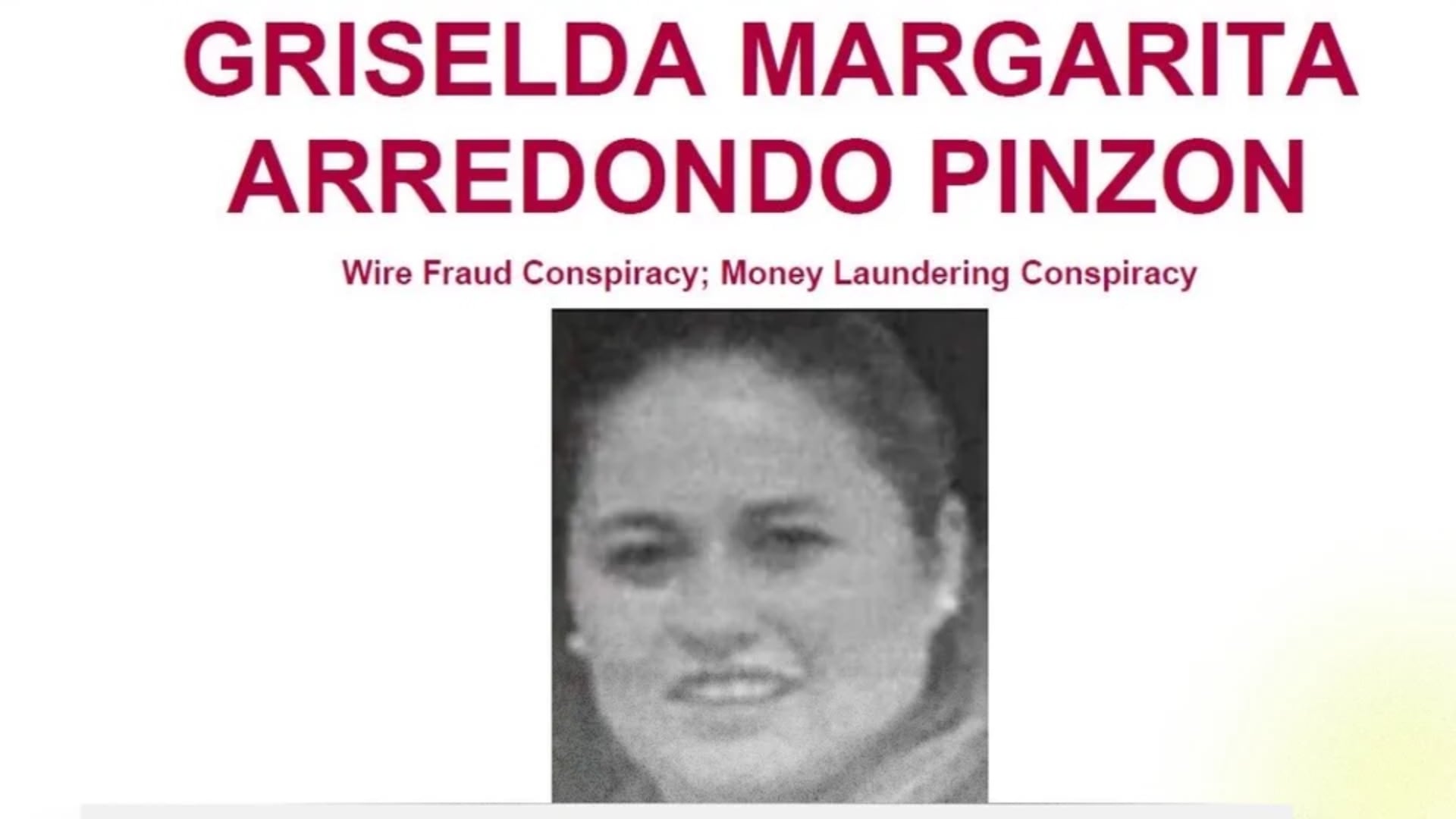 El FBI ofrece hasta USD 2 millones por Griselda Margarita Arredondo Pinzón, contadora de Puerto Vallarta señalada como operadora financiera del CJNG. Crédito: Especial