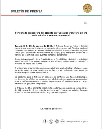 Duberney Lerma Díaz, sargento que