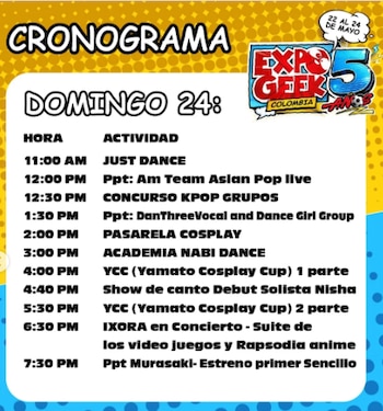 ExpoGeek 2026 Domingo 24 de mayo