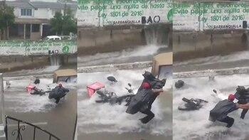 Motociclista fue arrastrado por el
