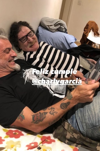 La imagen compartida por José Palazzo en el cumpleaños de Charly García