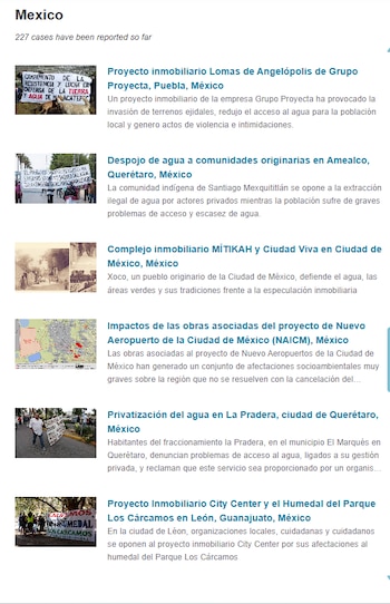 El avance de los conflictos varía y existen movilizaciones activas que todavía no forman parte del registro