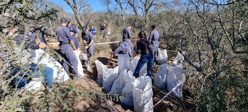 Parte de las excavaciones que