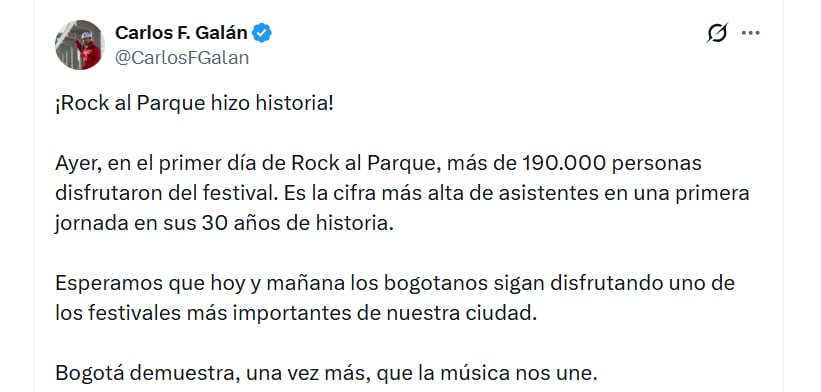 Los amantes del género vibraron al ritmo de la música e hicieron de la edición una de las más memorables - (@CarlosFGalan / X)