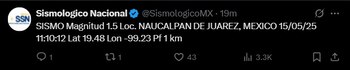 (X @SismologicoMX)