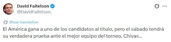 El periodista considera que será