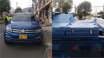 Recuperan camioneta usada para transportar vacunas covid-19 robada en Bogotá