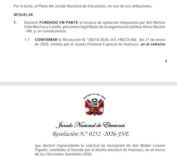 JNE confirma improcedencia de la