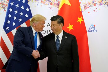 Donald Trump y Xi Jinping en la cumbre del G20 en Osaka, Japón. Junio de 2019. REUTERS/Kevin Lamarque/Archivo