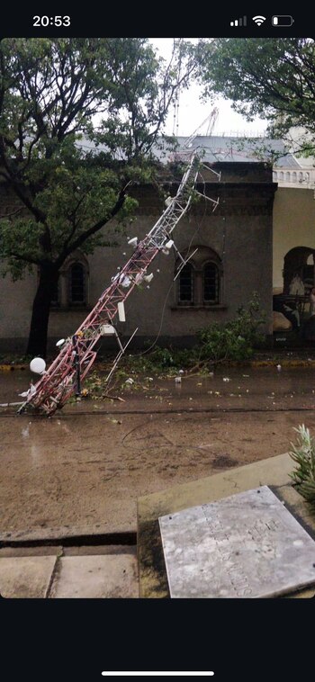 Fuerte temporal en Casilda, Santa