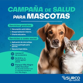 Campaña veterinaria gratutita este 7