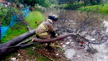 Lluvia en Bogotá: desbordamiento de