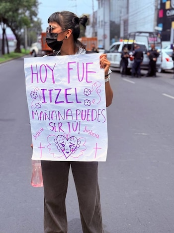 Itzel Díaz González manifestación feminicidio Tepetlixpa Edomex (Feminismo Zona Oriente Volcanes/FB)