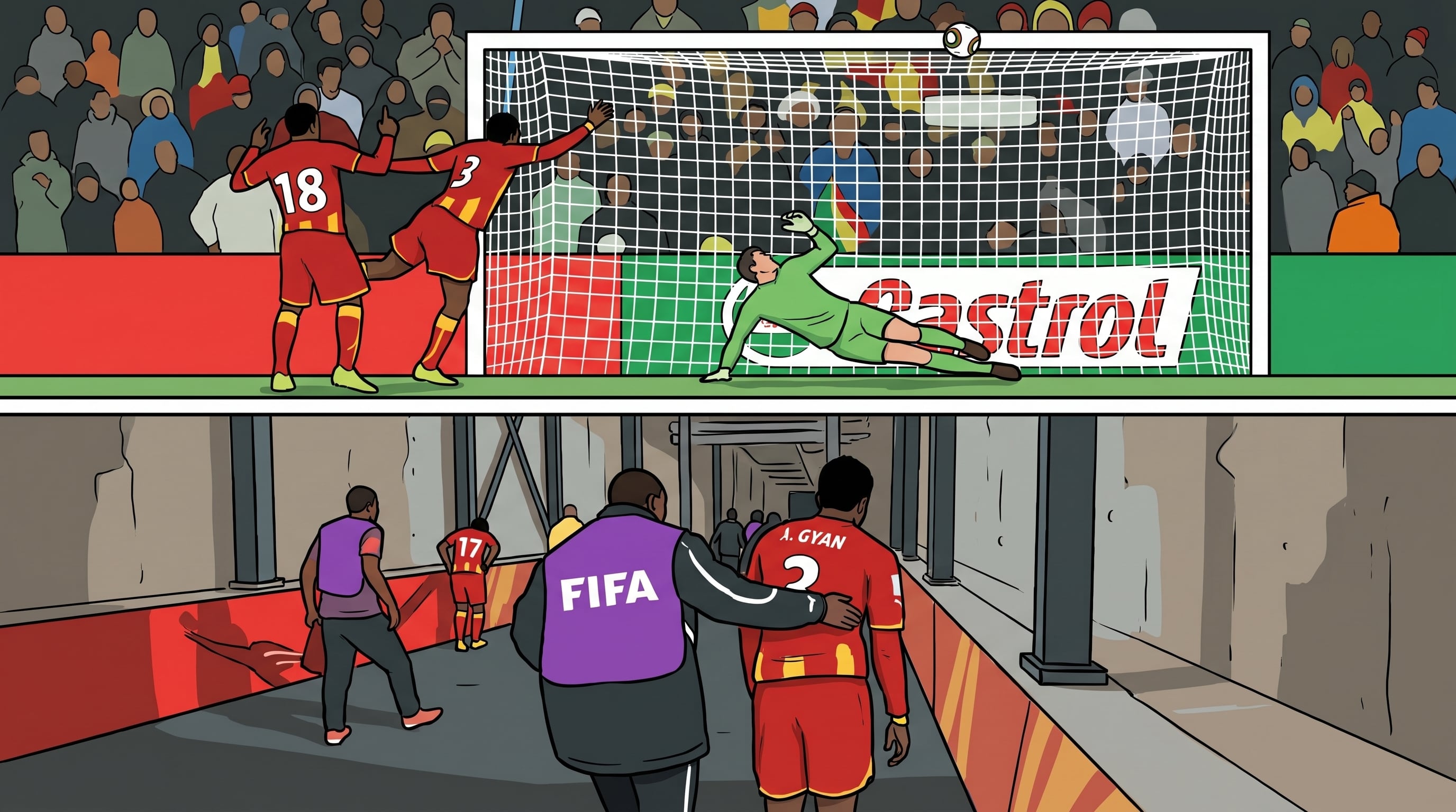 El impacto psicológico del penal fallado marca la vida privada de Gyan, quien confiesa sentir que defraudó a todo África (Imagen Ilustrativa Infobae)