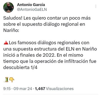 Antonio García aseguró que el