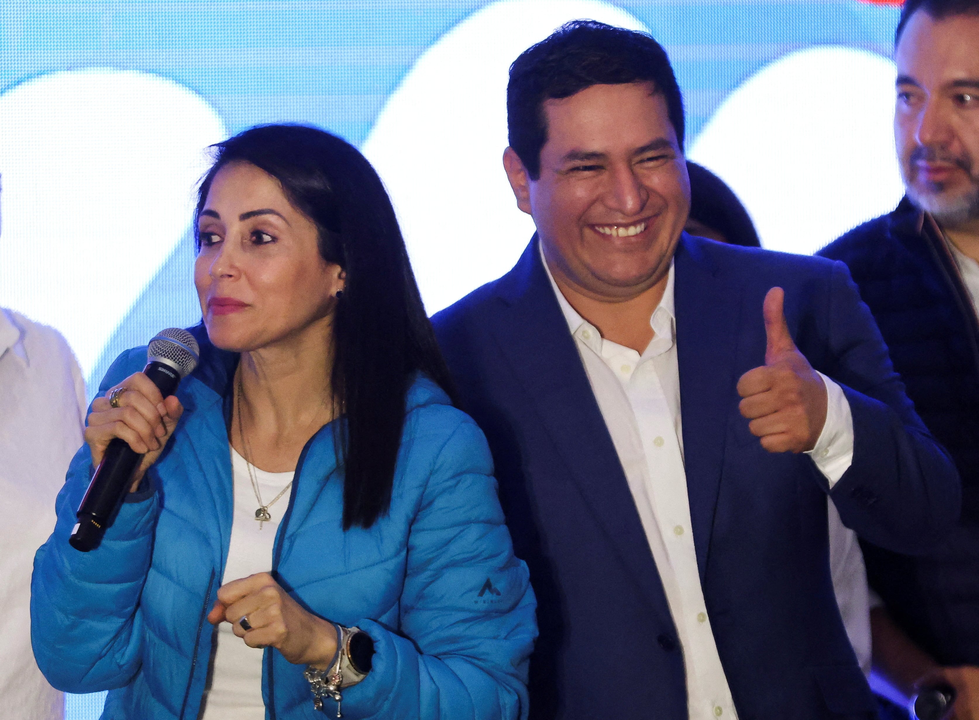 Luisa González y Andrés Arauz. REUTERS/Luisa Gonzalez