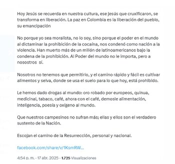 El presidente Petro rechazó esa