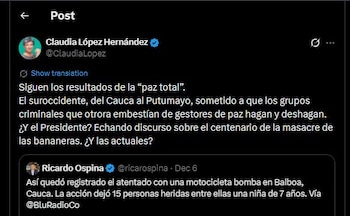 Claudia López lanzó duras críticas