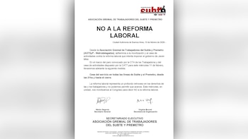 El comunicado difundido por la