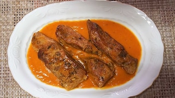Secreto ibérico en salsa de