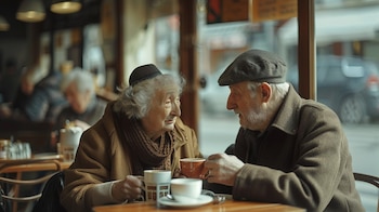 Dos ancianos se enfrentan a