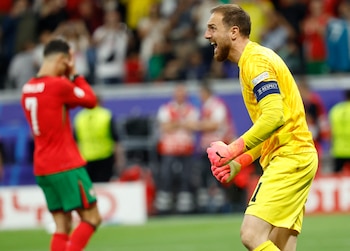 Jan Oblak celebrando la parada