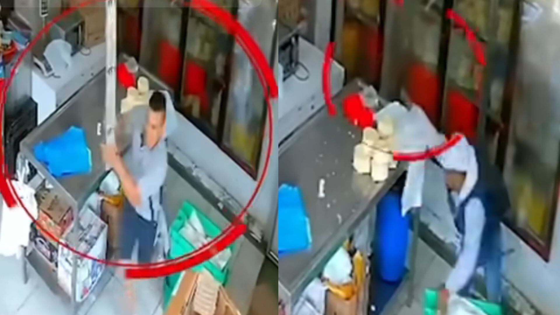 Un comerciante de San Martín de Porres enfrentó a golpes a un delincuente armado y logró impedir que se concrete el asalto en su minimarket - Créditos: Captura de pantalla de ATV.