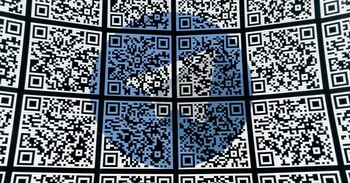 El reconocido código QR en