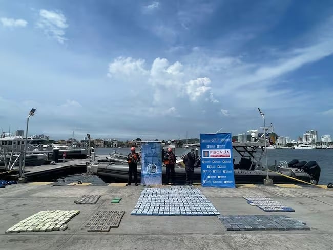 Autoridades incautaron 469 kilos de cocaína al interior de un buque de Carga en el Puerto de Cartagena - crédito Armada de Colombia