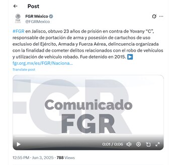 La sentencia fue anunciada en