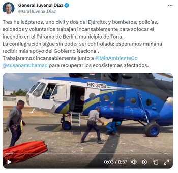 Palabras del gobernador de Santander,