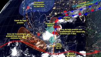 Mapa clima en México 8 septiembre