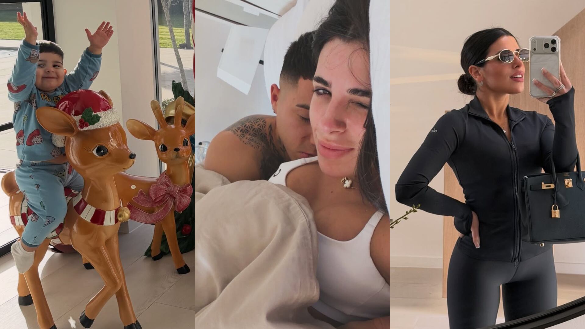 Valu Cervantes y Enzo Fernández, a puro amor: postales juntos, compras navideñas y tiernas fotos de sus hijos