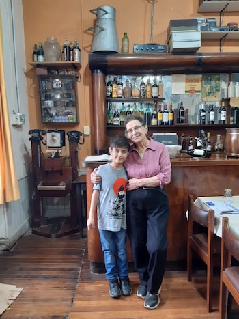 Irma y su bisnieto Fausti,