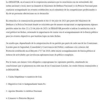 Este es parte del comunicado