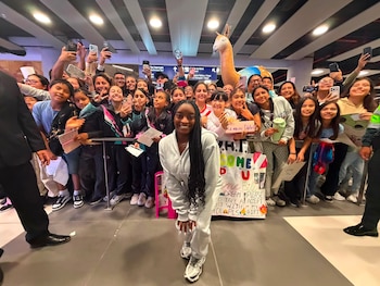 La multicampeona olímpica Simone Biles llegó a Lima
