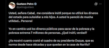 Gustavo Petro - crédito @petrogustavo/X