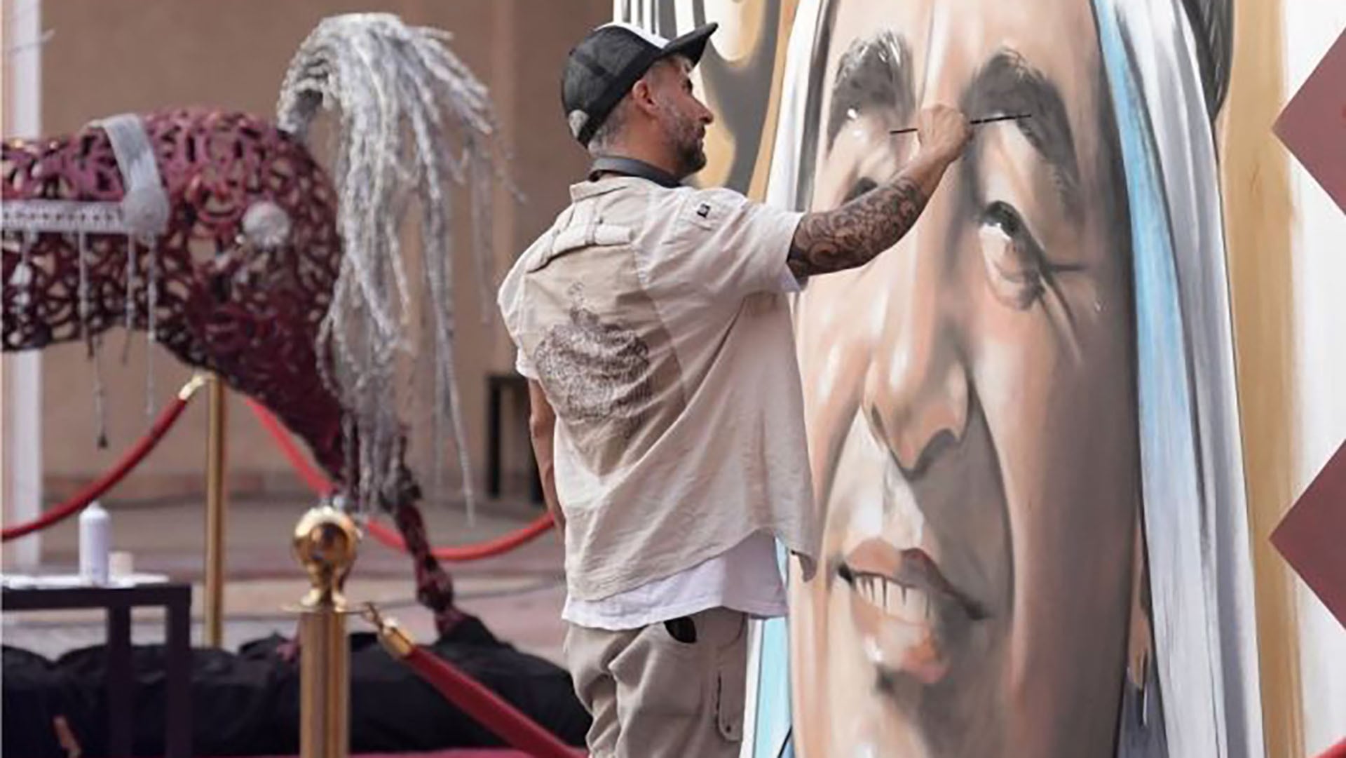 El mural número 7 fue realizado en Doha, en el marco del QIAF – Qatar International Art Festival