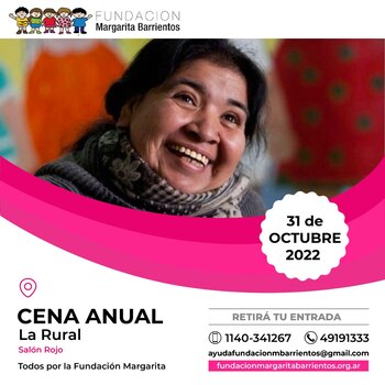 El flyer para la cena