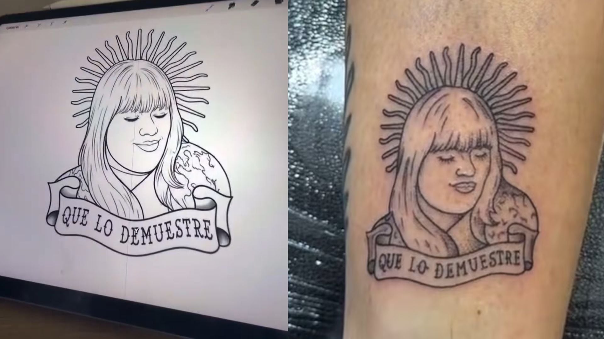 Focaccia organizó el tatuaje con un amigo tatuador, luego de que sus amigos le exigieran cumplir la promesa antes de la final (Captura de video)
