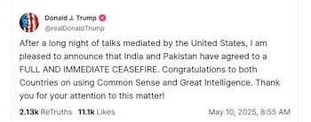 El mensaje de Donald Trump