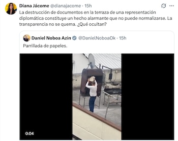 La publicación de la legisladora