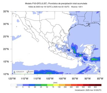El frente frío 36 entrará