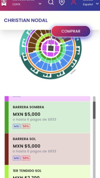 Christian Nodal boletos en descuento.
