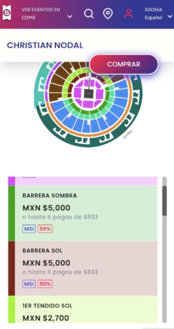 Christian Nodal boletos en descuento.